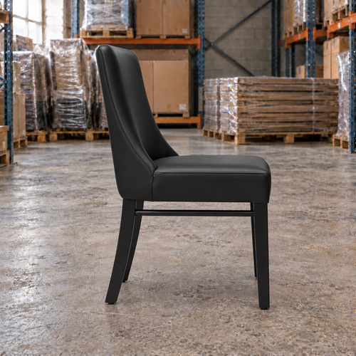 Ash Commercial Side Chair – Black / Black Frame - Restaurant Table & Chairs Direct