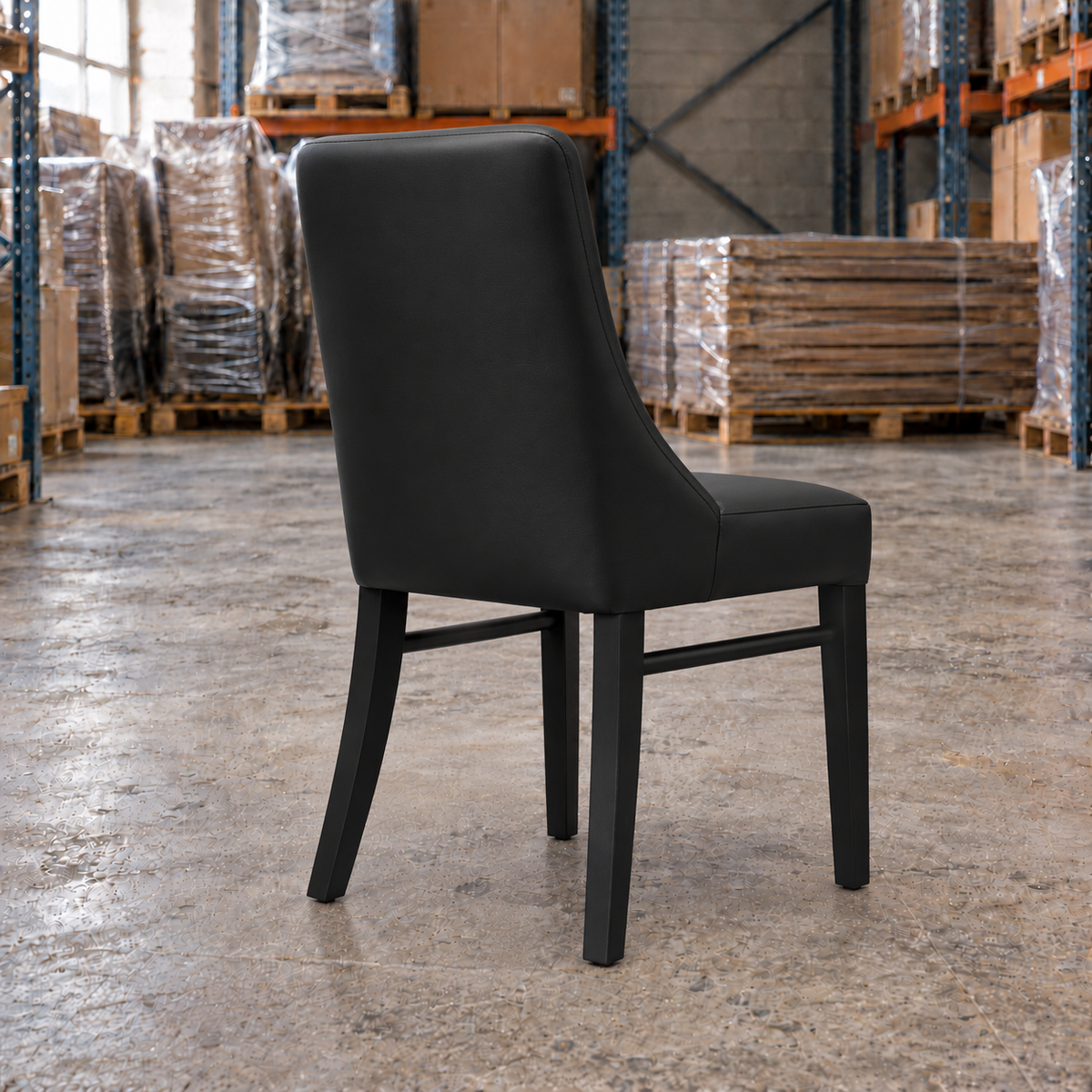 Ash Commercial Side Chair – Black / Black Frame - Restaurant Table & Chairs Direct