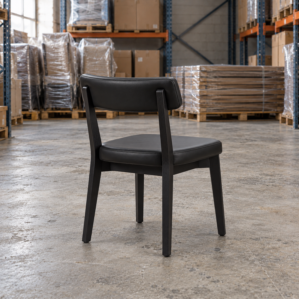 Oak Commercial Side Chair – Black / Black Frame - Restaurant Table & Chairs Direct