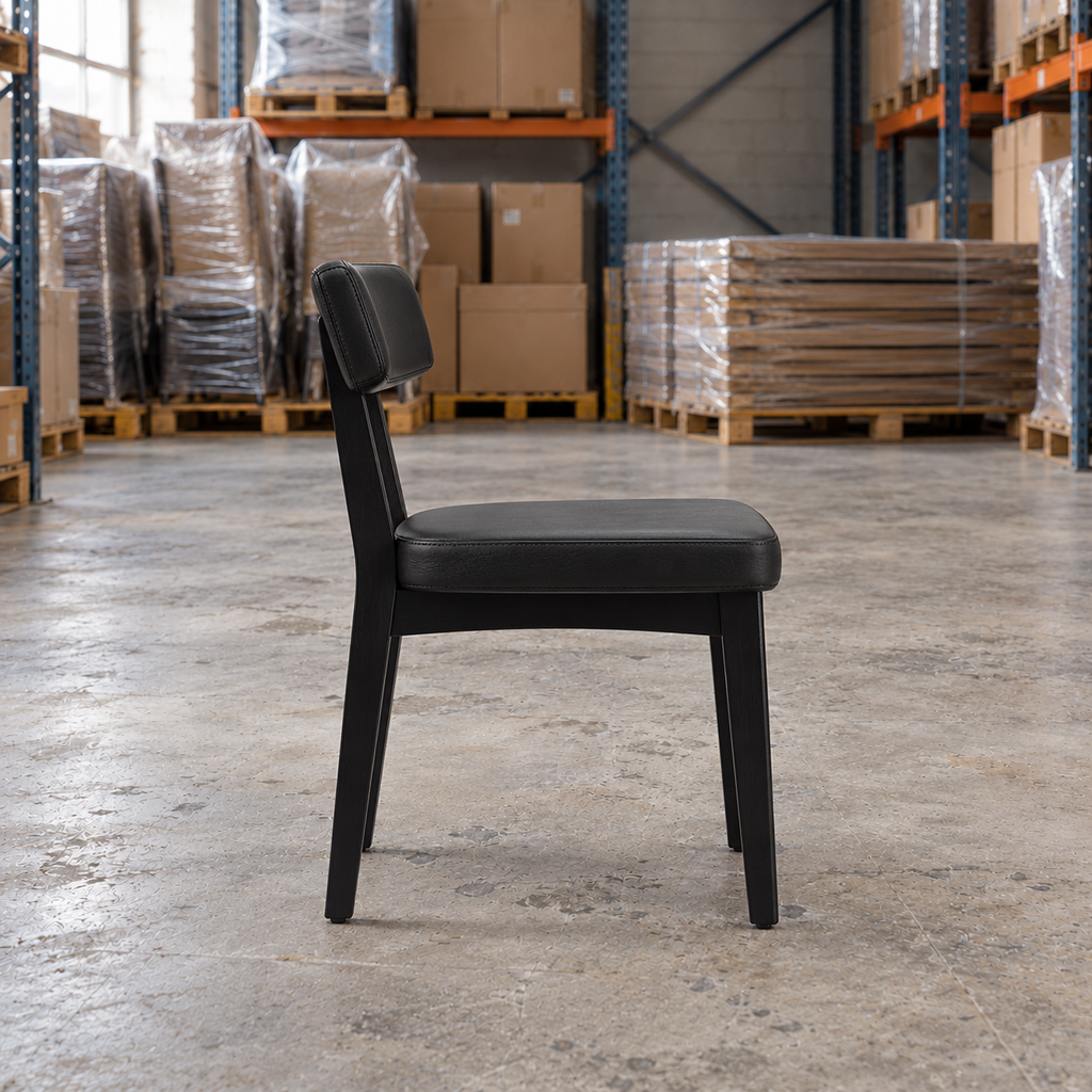 Oak Commercial Side Chair – Black / Black Frame - Restaurant Table & Chairs Direct