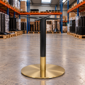 Tring Large Round Table Base – Black / Brass - Restaurant Table & Chairs Direct