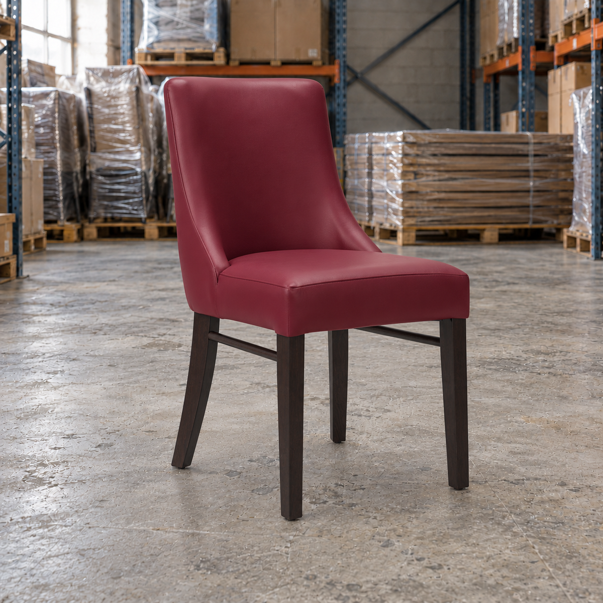 Ash Commercial Side Chair – Wine / Wenge Frame - Restaurant Table & Chairs Direct
