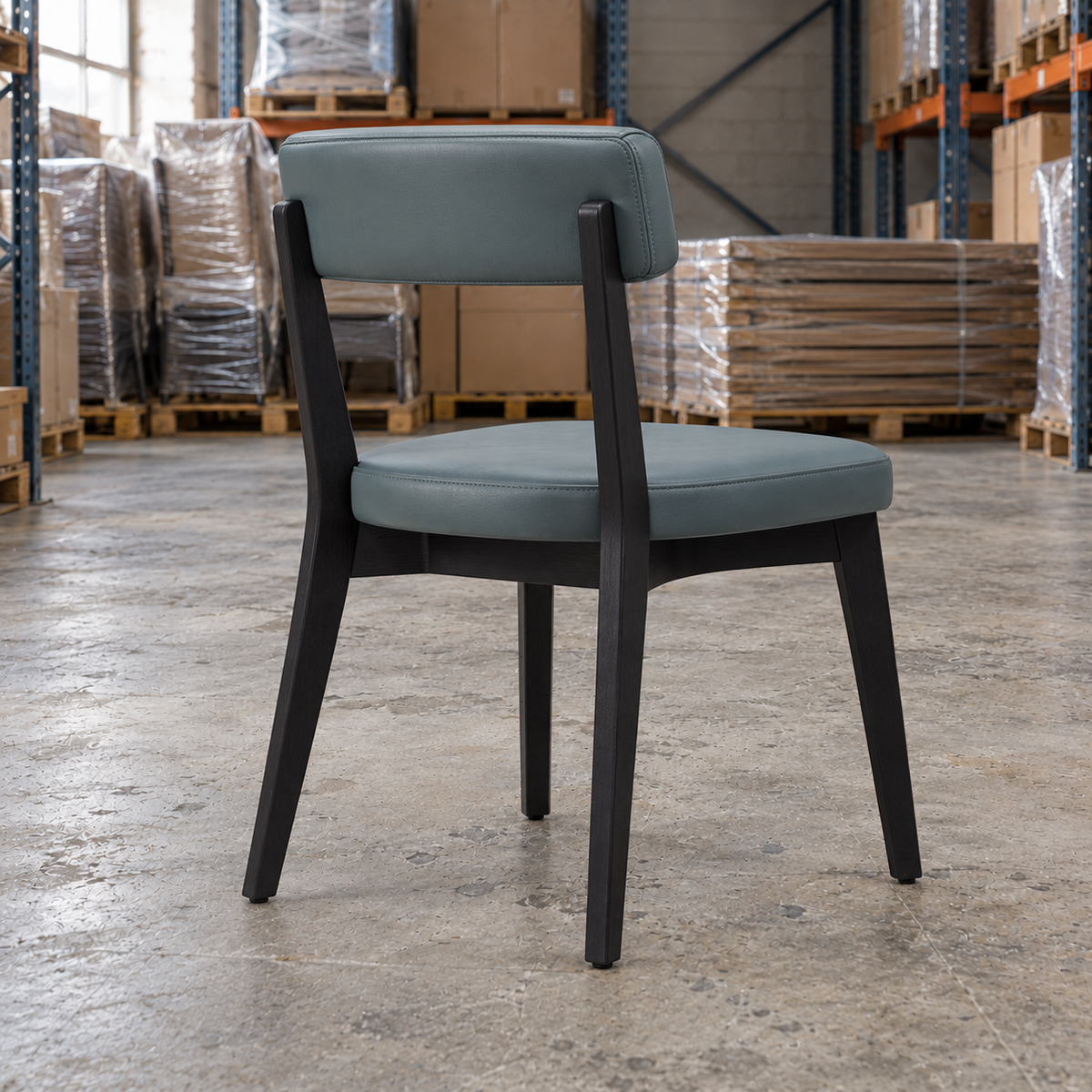 Oak Commercial Side Chair – Grey / Black Frame - Restaurant Table & Chairs Direct
