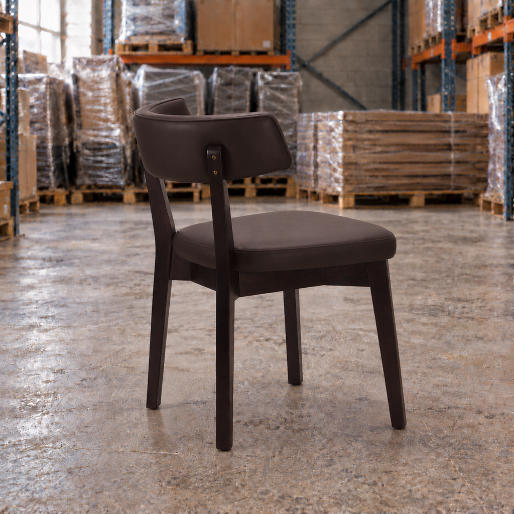 Oak Restaurant Chair Commercial Side Chair – Dark Brown / Wenge Frame