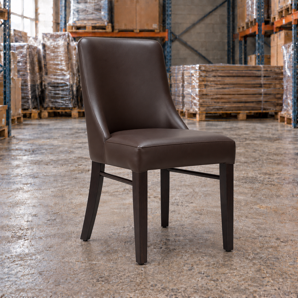Ash Commercial Side Chair – Dark Brown / Wenge Frame - Restaurant Table & Chairs Direct