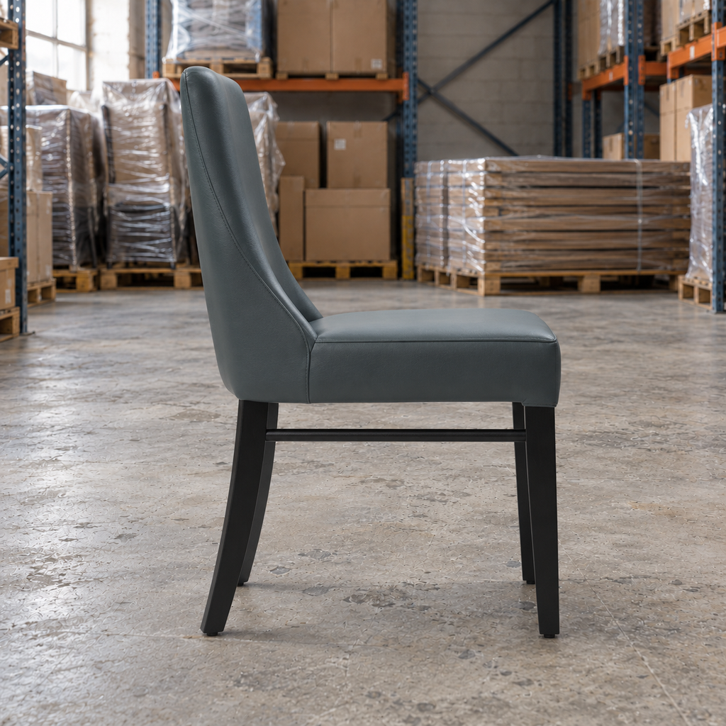 Ash Commercial Side Chair – Grey / Black Frame - Restaurant Table & Chairs Direct