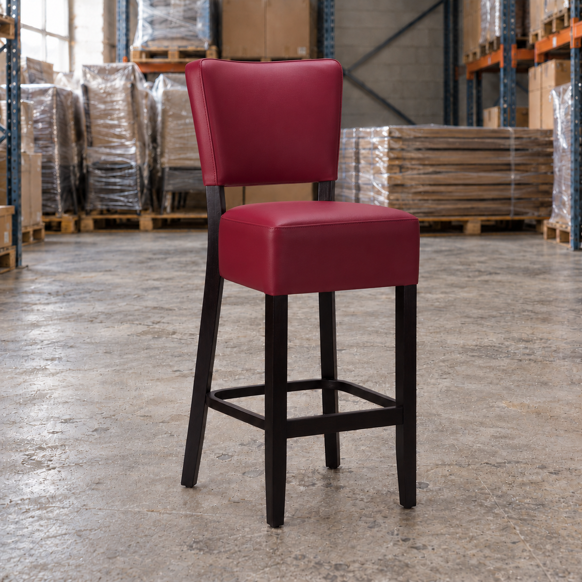 Willow Commercial Bar Highchair – Wine / Wenge Frame