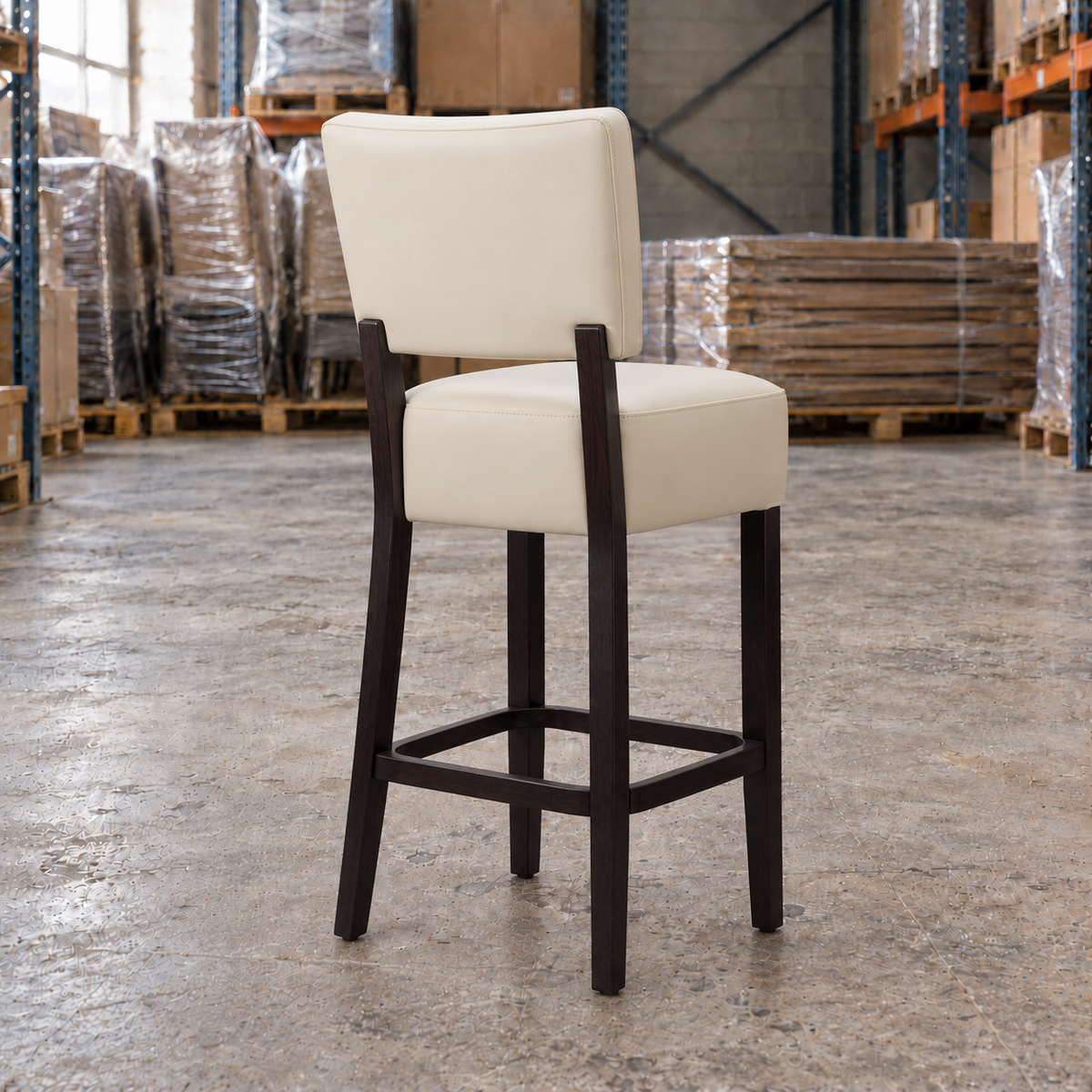 Willow Commercial Bar Highchair – Ivory / Wenge Frame