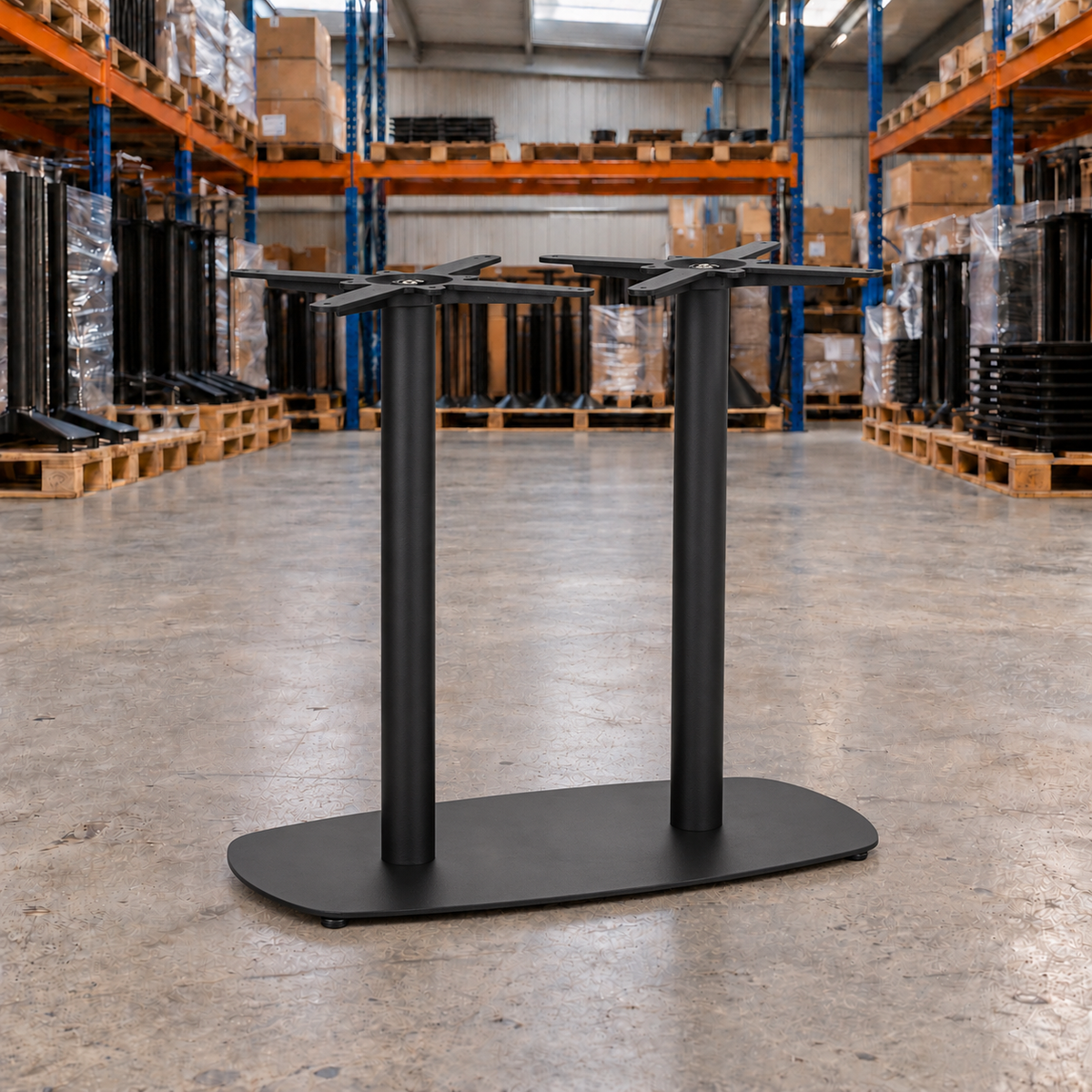 Bushey Twin Table Base – Dining Height - Restaurant Table & Chairs Direct
