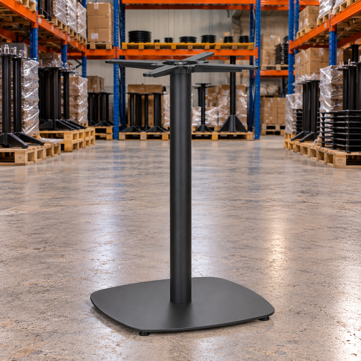 Bushey Small Square Table Base – Dining Height - Restaurant Table & Chairs Direct