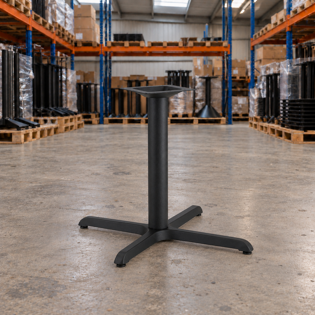 Cross Table Base Medium – Dining Height - Restaurant Table & Chairs Direct