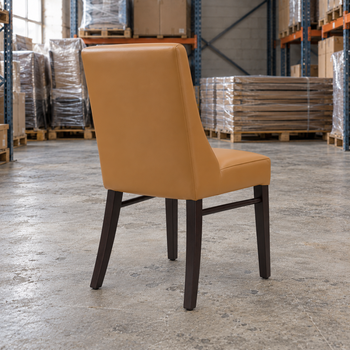 Ash Commercial Side Chair – Ochre / Wenge Frame - Restaurant Table & Chairs Direct