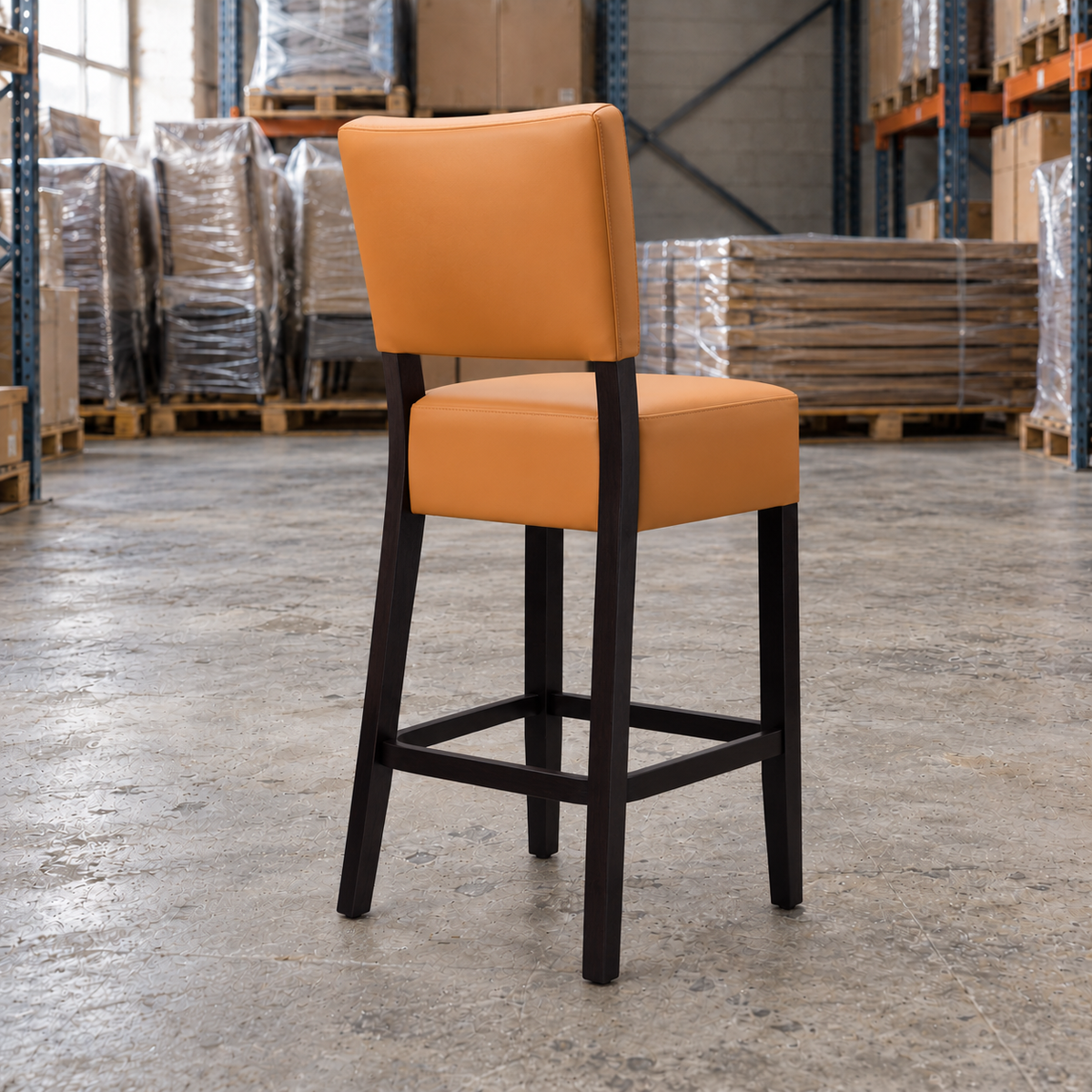 Willow Commercial Bar Highchair – Ochre / Wenge Frame