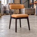 Oak Commercial Side Chair – Ochre / Wenge Frame - Restaurant Table & Chairs Direct