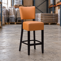 Willow Commercial Bar Highchair – Ochre / Wenge Frame - Restaurant Table & Chairs Direct