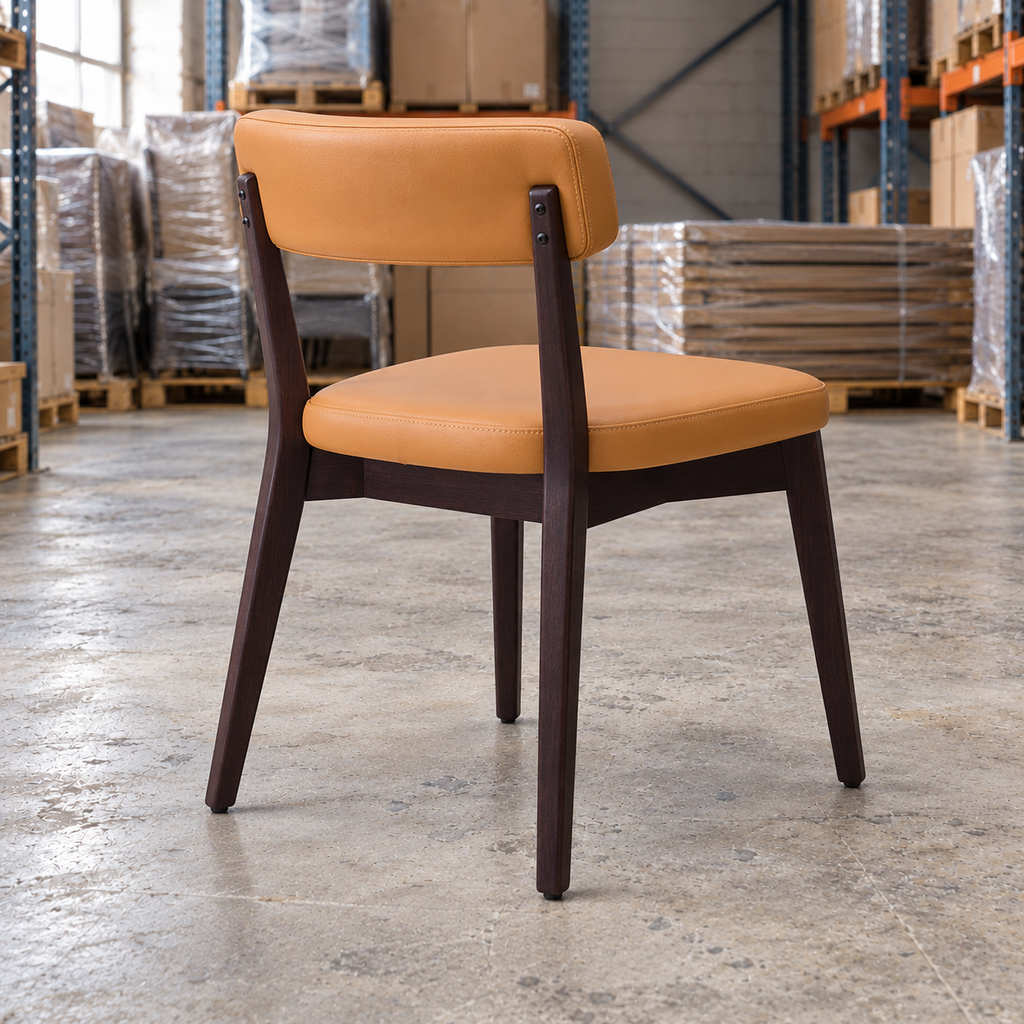 Oak Commercial Side Chair – Ochre / Wenge Frame - Restaurant Table & Chairs Direct