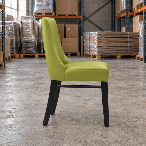 Ash Commercial Side Chair – Green / Black Frame - Restaurant Table & Chairs Direct