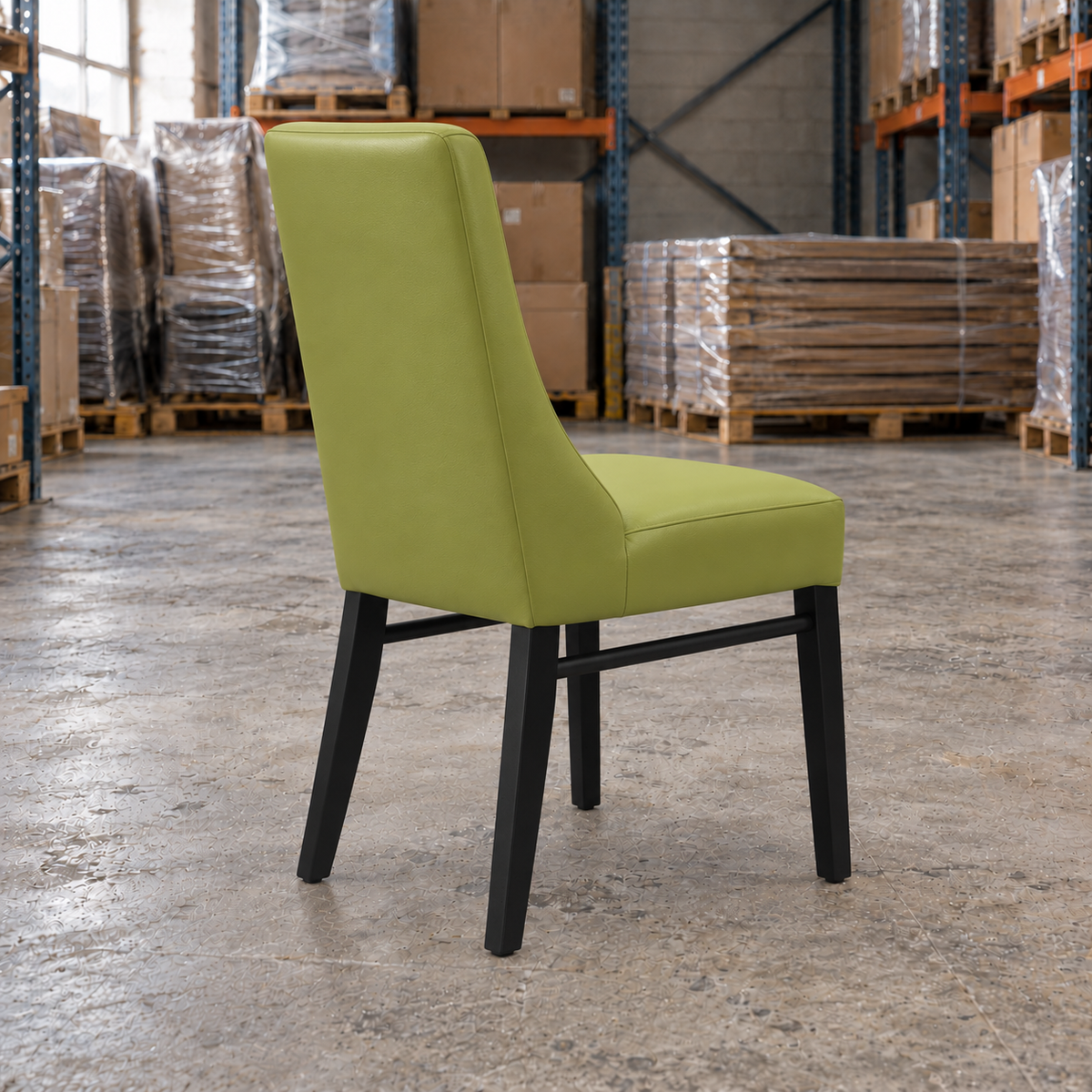 Ash Commercial Side Chair – Green / Black Frame - Restaurant Table & Chairs Direct