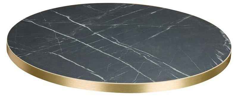Black Marble / Gold Edge 25mm Laminate Table Top