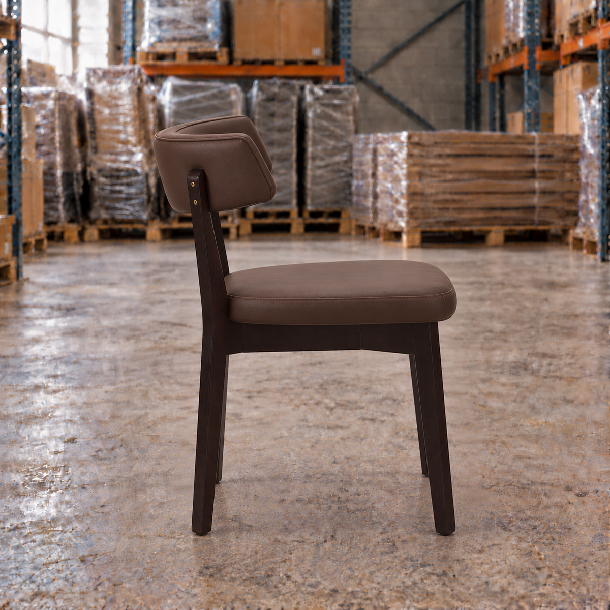 Oak Restaurant Chair Commercial Side Chair – Dark Brown / Wenge Frame