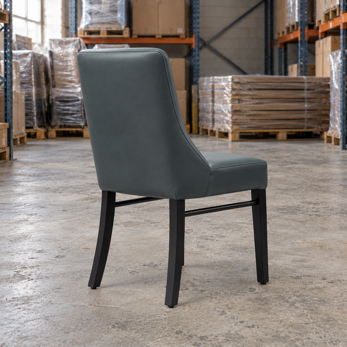 Ash Commercial Side Chair – Grey / Black Frame - Restaurant Table & Chairs Direct