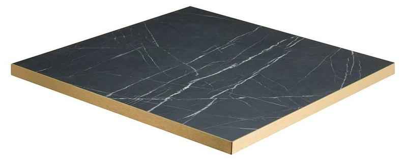 Black Marble / Gold Edge 25mm Laminate Table Top