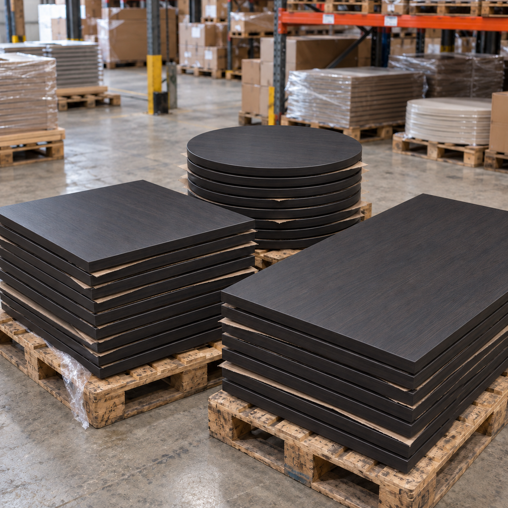 Dark Wenge Eucalyptus 25mm Laminate Table Top - Restaurant Table & Chairs Direct